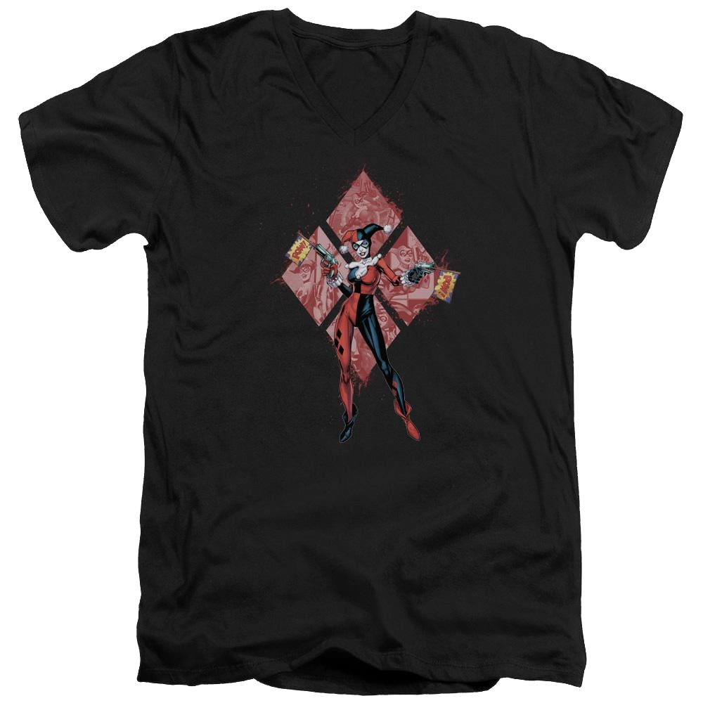Batman Harley Quinn (diamonds) - Men's V-Neck T-Shirt Men's V-Neck T-Shirt Harley Quinn