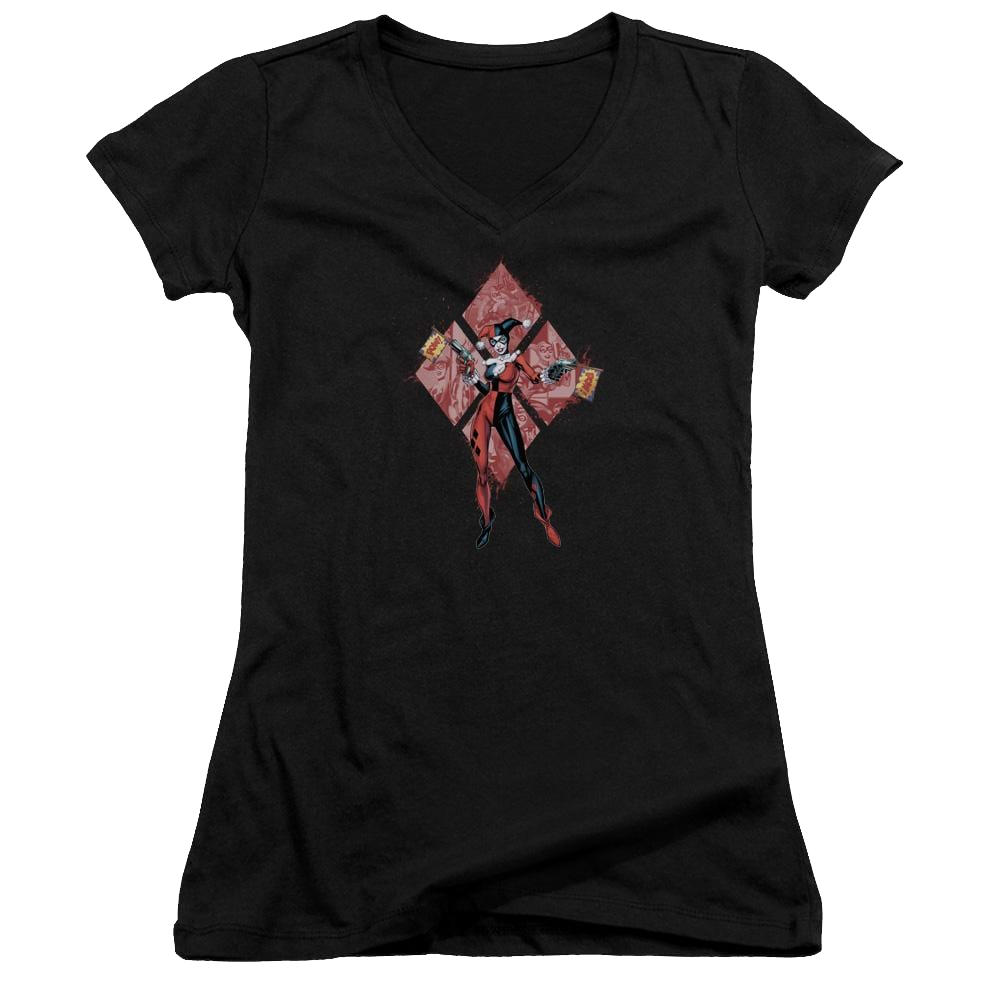 Batman Harley Quinn (diamonds) - Juniors V-Neck T-Shirt Juniors V-Neck T-Shirt Harley Quinn