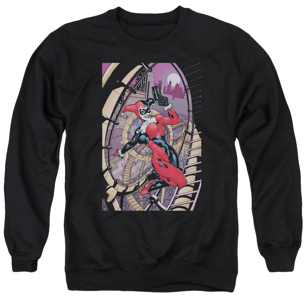 Batman Harley First - Men's Crewneck Sweatshirt Men's Crewneck Sweatshirt Harley Quinn