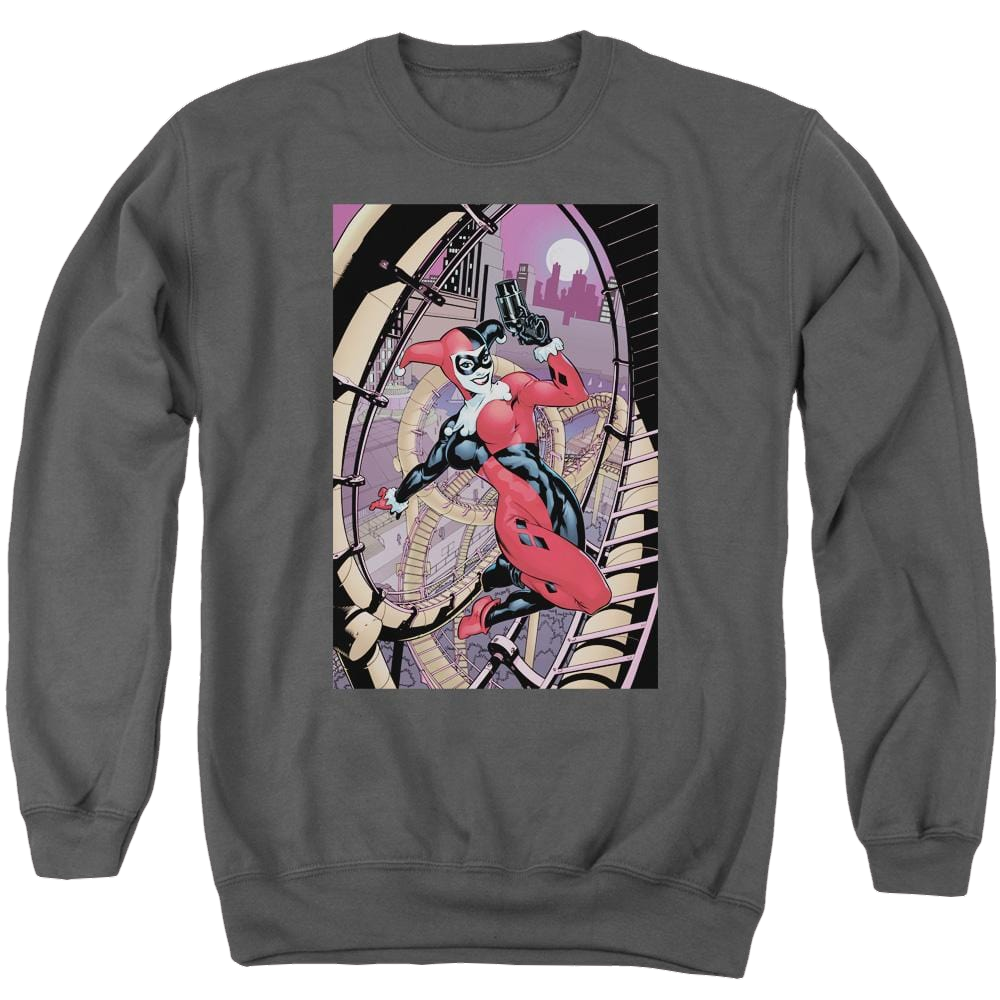 Batman Harley First - Men's Crewneck Sweatshirt Men's Crewneck Sweatshirt Harley Quinn