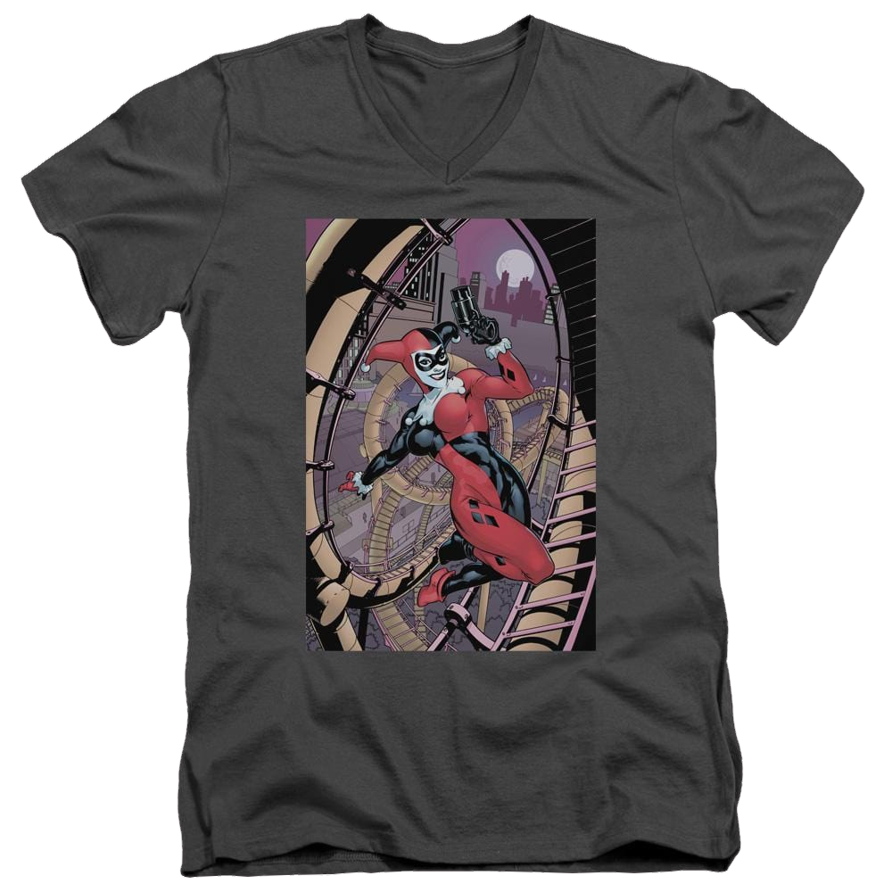 Batman Harley First - Men's V-Neck T-Shirt Men's V-Neck T-Shirt Harley Quinn