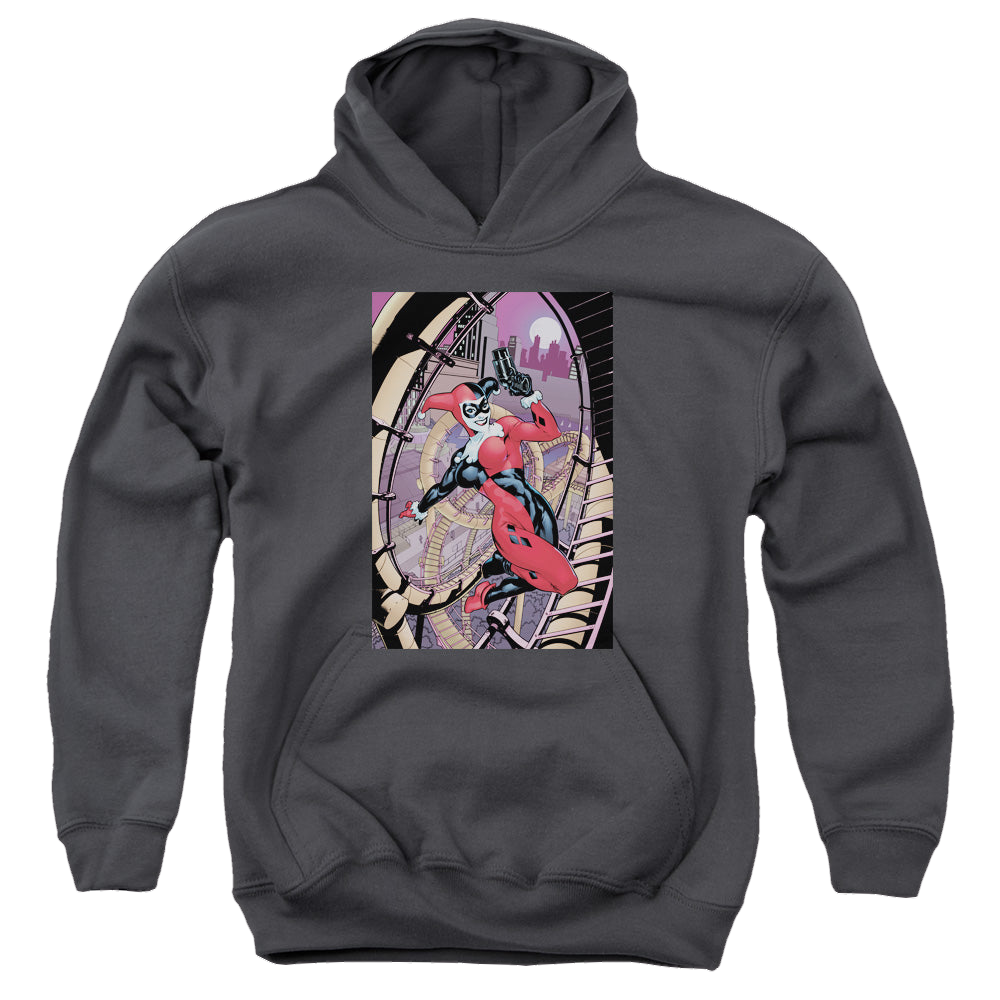 Harley Quinn Harley First - Youth Hoodie Youth Hoodie (Ages 8-12) Harley Quinn