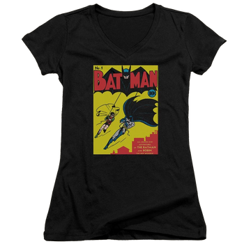 Batman Batman First - Juniors V-Neck T-Shirt Juniors V-Neck T-Shirt Batman