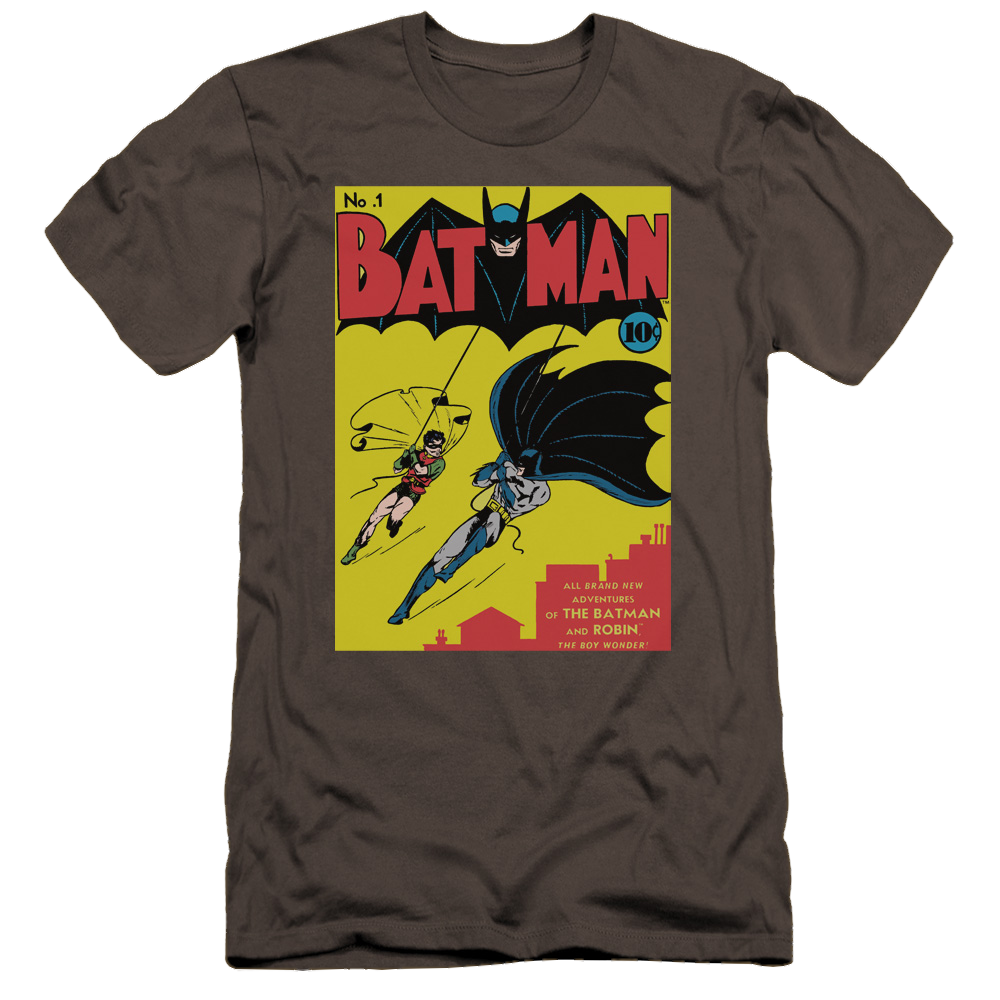 Batman - Batman First Premium Adult Slim Fit T-Shirt Men's Premium Slim Fit T-Shirt Batman