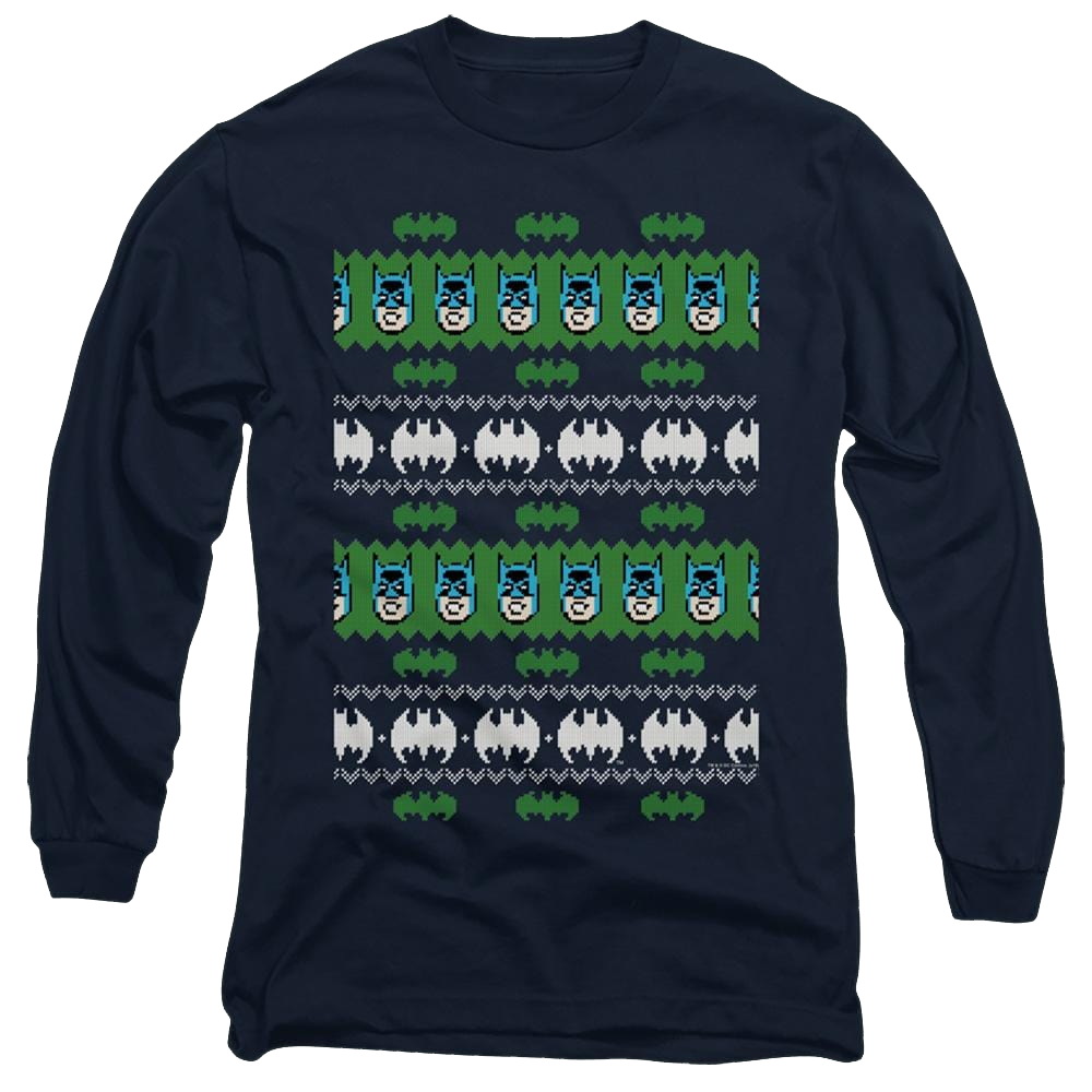 Dc Batman Batman Christmas Sweater - Men's Long Sleeve T-Shirt Men's Long Sleeve T-Shirt Batman