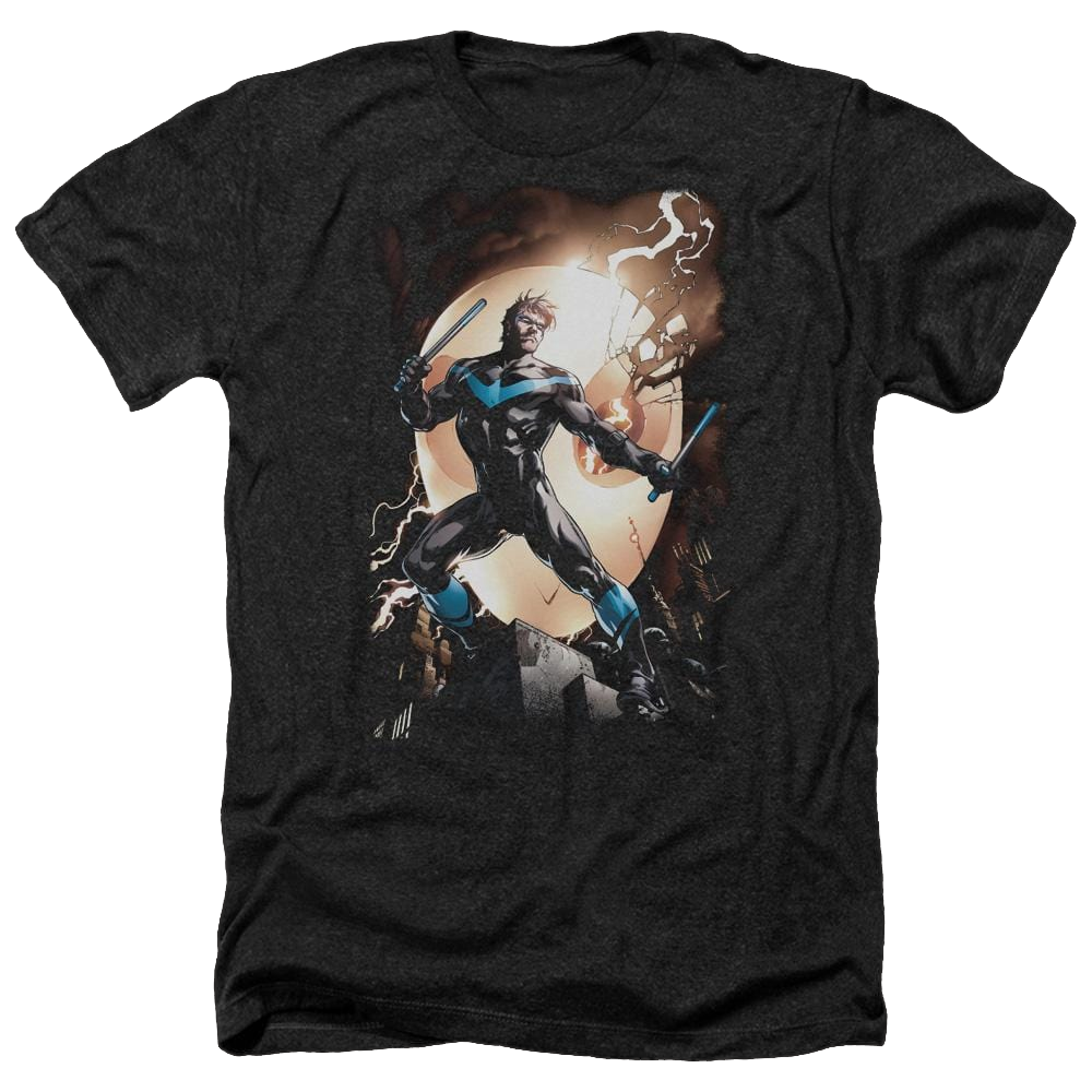 Batman Nightwing Against Owls - Men's Heather T-Shirt Men's Heather T-Shirt Nightwing