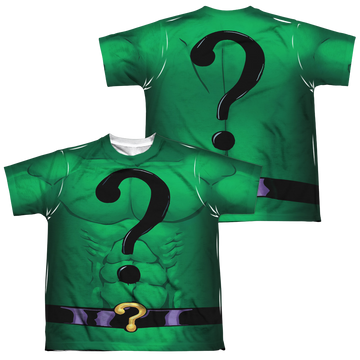 DC Batman Riddler Uniform (Front/Back Print) - Youth All-Over Print T-Shirt Youth All-Over Print T-Shirt (Ages 8-12) Batman