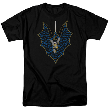 Black men's regular fit t-shirt with Batman Bat Fill graphic
