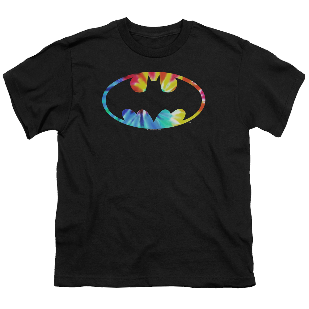 DC Batman Tie Dye Batman Logo - Youth T-Shirt Youth T-Shirt (Ages 8-12) Batman