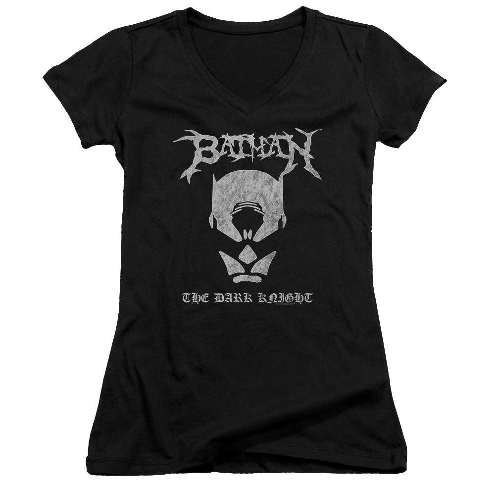 Batman Black Metal Batman - Juniors V-Neck T-Shirt Juniors V-Neck T-Shirt Batman