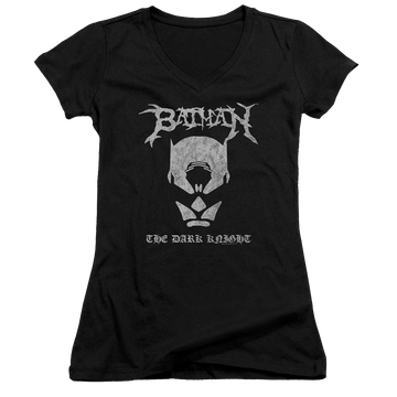 Batman Black Metal Batman - Juniors V-Neck T-Shirt Juniors V-Neck T-Shirt Batman