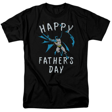 Black men's regular fit t-shirt with Batman Fathers Day graphic