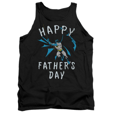 Black men's tank with Batman Fathers Day graphic