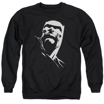 Black men's crewneck sweatshirt with Batman Dkr Head graphic
