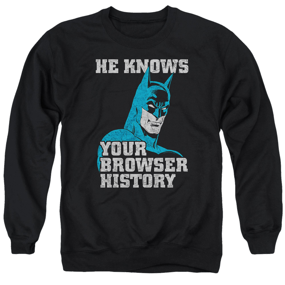 Batman Batman Knows - Men's Crewneck Sweatshirt Men's Crewneck Sweatshirt Batman