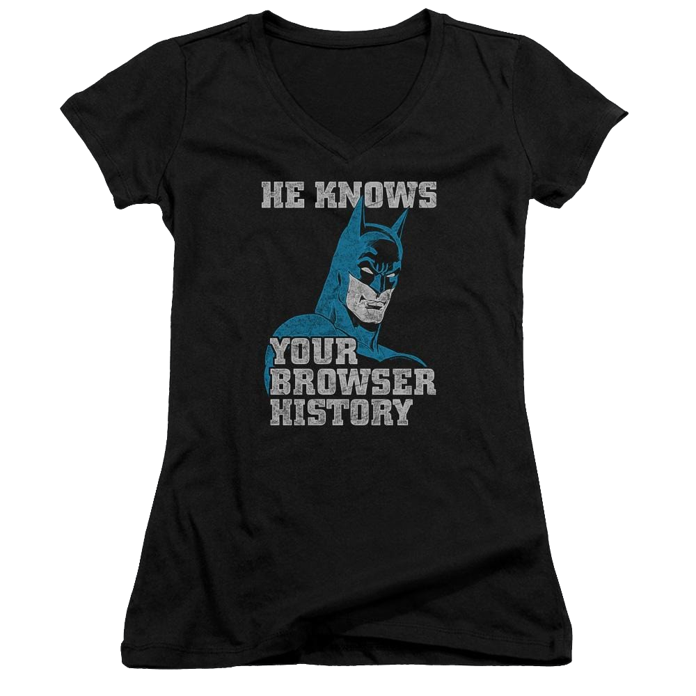 Batman Batman Knows - Juniors V-Neck T-Shirt Juniors V-Neck T-Shirt Batman