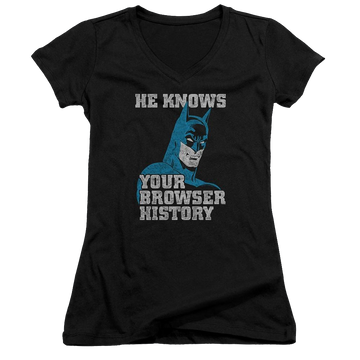 Batman Batman Knows - Juniors V-Neck T-Shirt Juniors V-Neck T-Shirt Batman