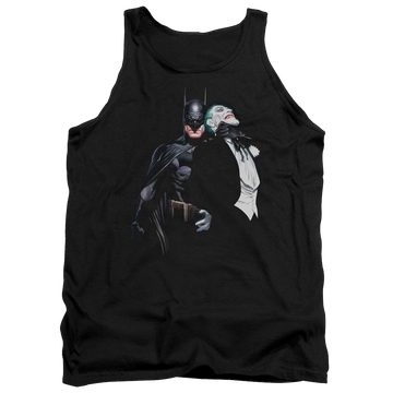 Black men's tank with Batman Joker Choke graphic