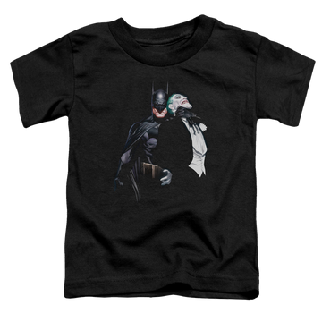 Black toddler t-shirt with Joker Choke graphic
