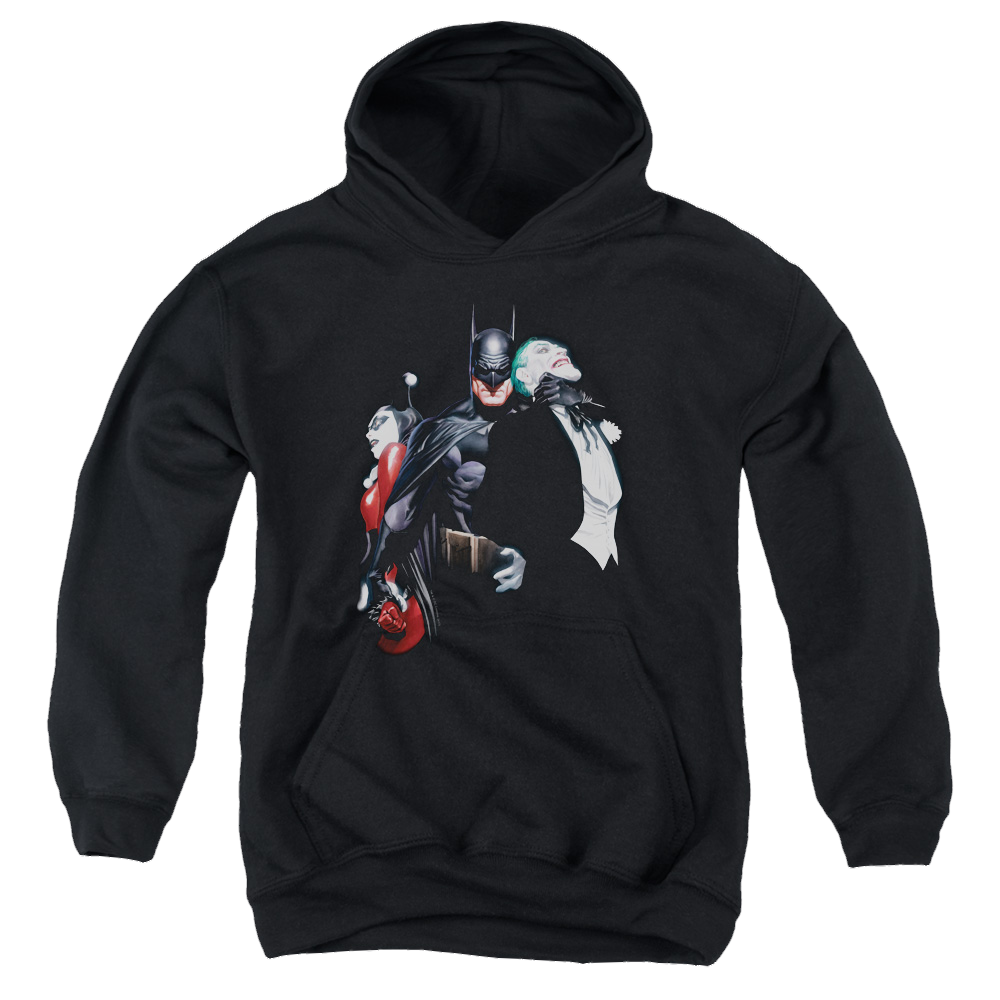 Harley Quinn Joker Harley Choke - Youth Hoodie Youth Hoodie (Ages 8-12) Harley Quinn