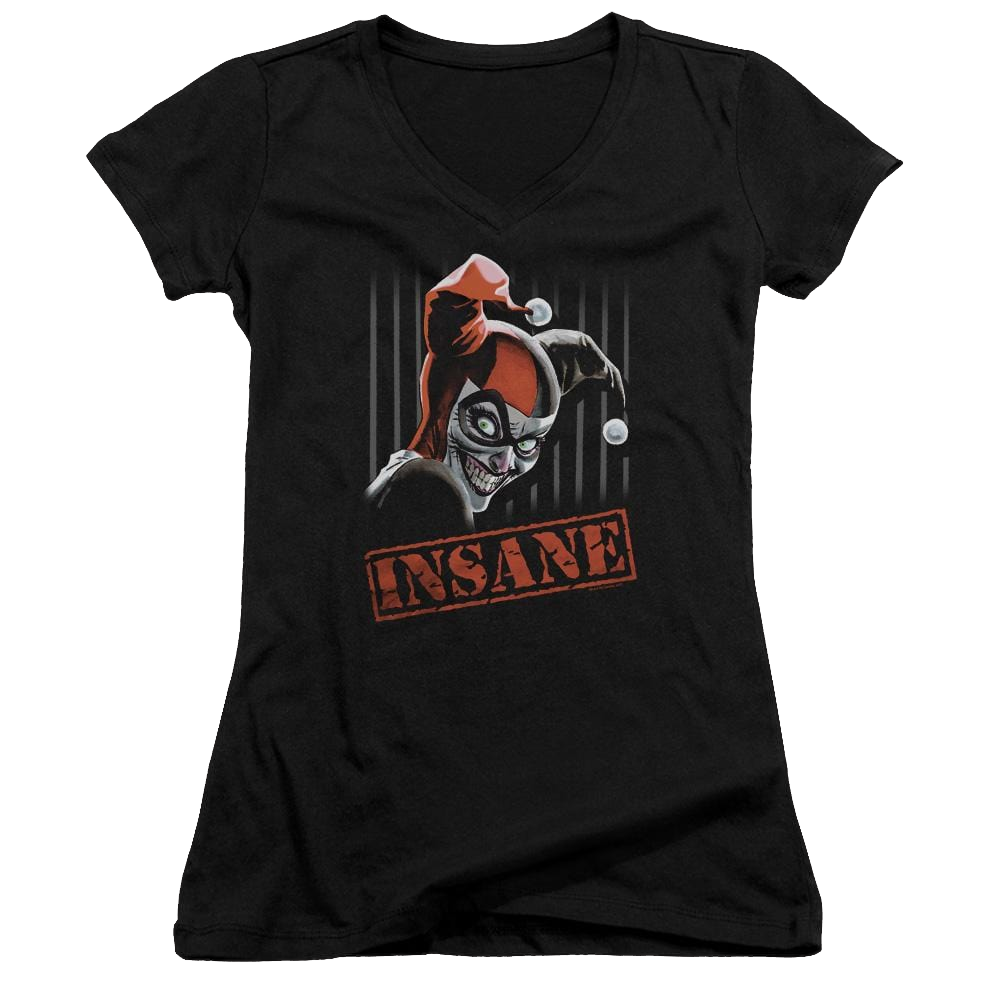 Batman Insane - Juniors V-Neck T-Shirt Juniors V-Neck T-Shirt Harley Quinn