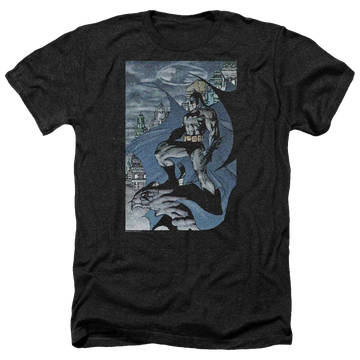 Charcoal men's heather t-shirt with Batman Seurbat graphic