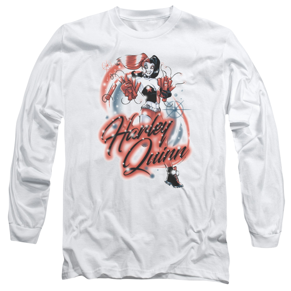 Batman Harley Airbrush - Men's Long Sleeve T-Shirt Men's Long Sleeve T-Shirt Harley Quinn
