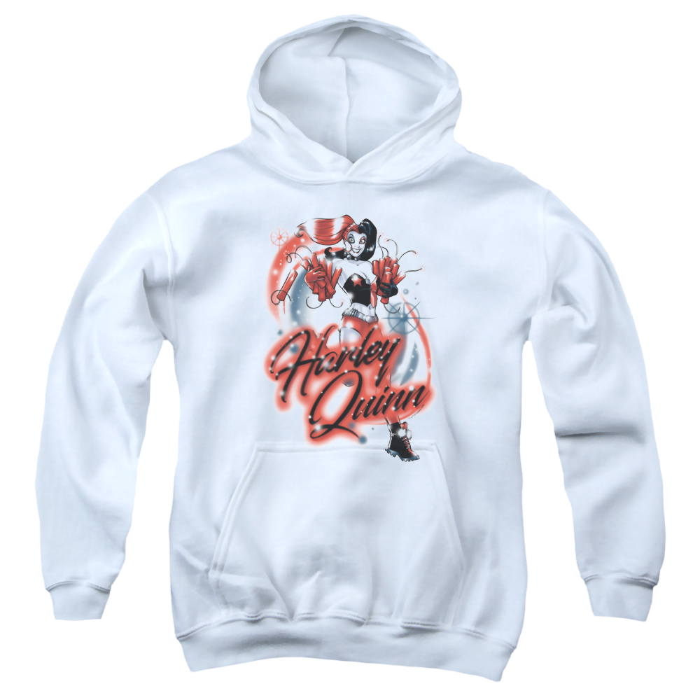 Harley Quinn Harley Airbrush - Youth Hoodie Youth Hoodie (Ages 8-12) Harley Quinn