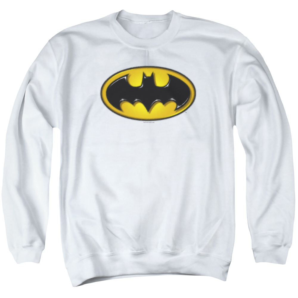 Batman Airbrush Bat Symbol - Men's Crewneck Sweatshirt Men's Crewneck Sweatshirt Batman