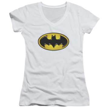 Batman Airbrush Bat Symbol - Juniors V-Neck T-Shirt Juniors V-Neck T-Shirt Batman