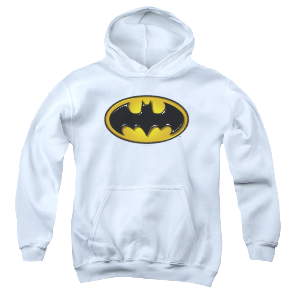 Dc Batman Airbrush Bat Symbol - Youth Hoodie Youth Hoodie (Ages 8-12) Batman