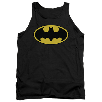 Black men's tank with DC Batman Batman Classic Logo graphic