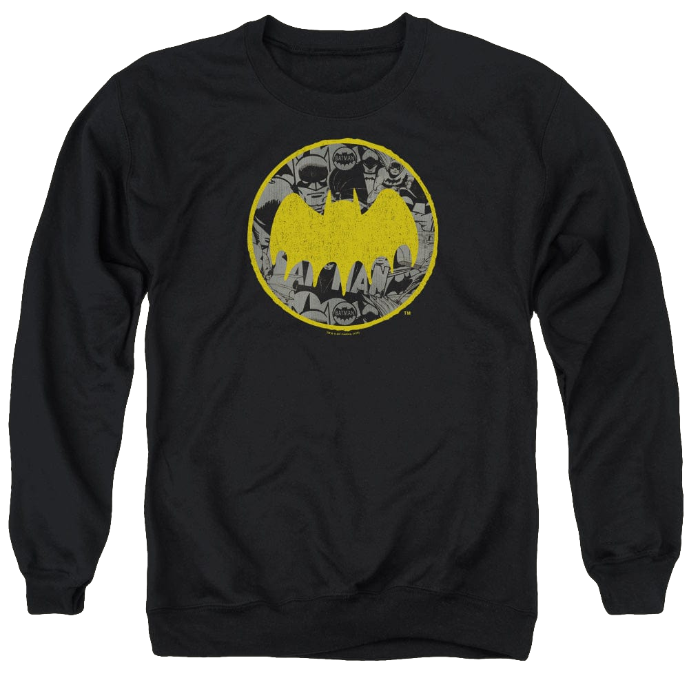 DC Batman Vintage Symbol Collage - Men's Crewneck Sweatshirt Men's Crewneck Sweatshirt Batman