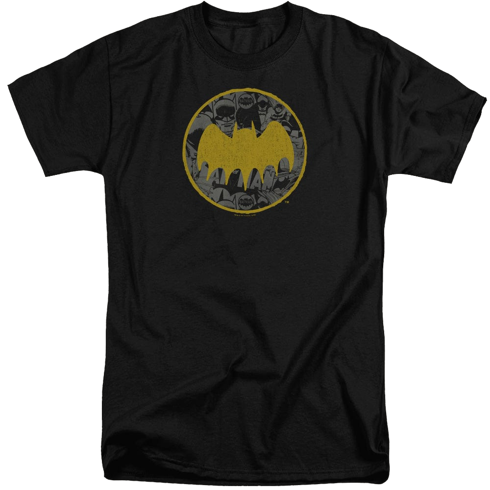 DC Batman Vintage Symbol Collage - Men's Tall Fit T-Shirt Men's Tall Fit T-Shirt Batman