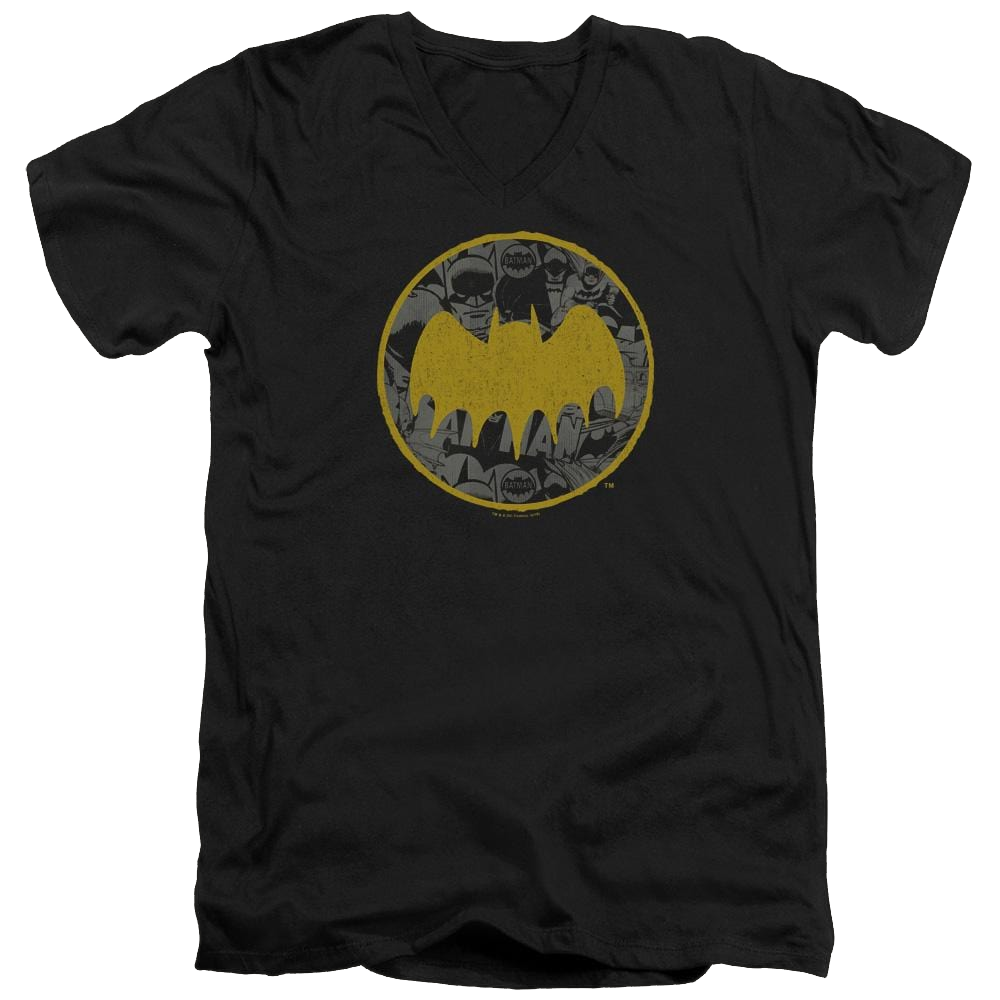 Batman Vintage Symbol Collage - Men's V-Neck T-Shirt Men's V-Neck T-Shirt Batman