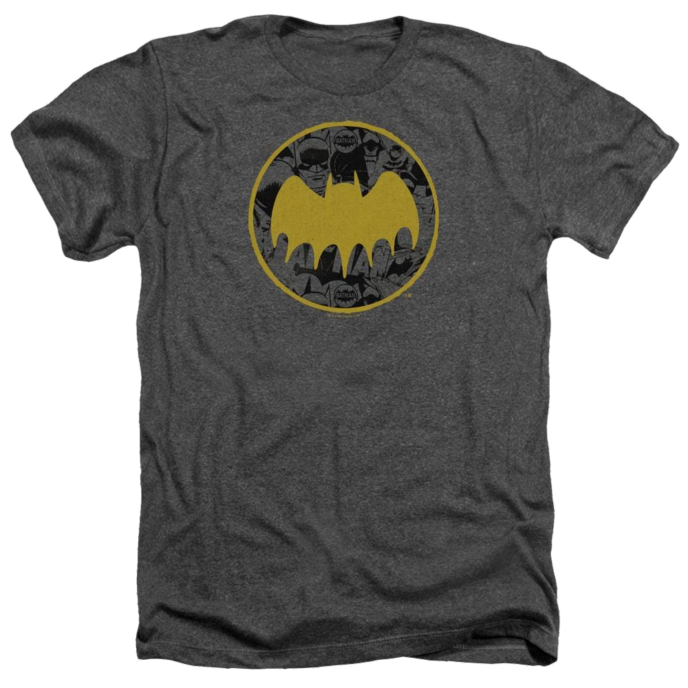 Batman Vintage Symbol Collage - Men's Heather T-Shirt Men's Heather T-Shirt Batman