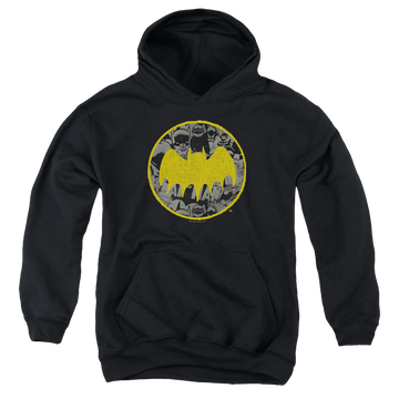 DC Batman Vintage Symbol Collage - Youth Hoodie Youth Hoodie (Ages 8-12) Batman