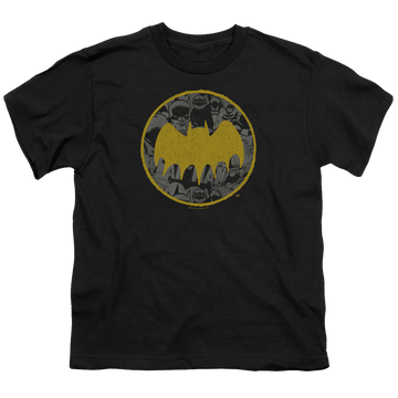 DC Batman Vintage Symbol Collage - Youth T-Shirt Youth T-Shirt (Ages 8-12) Batman