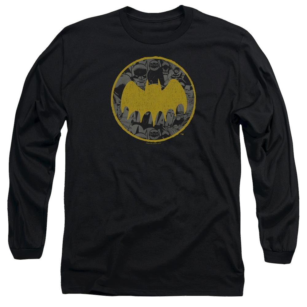 Batman Vintage Symbol Collage - Men's Long Sleeve T-Shirt Men's Long Sleeve T-Shirt Batman