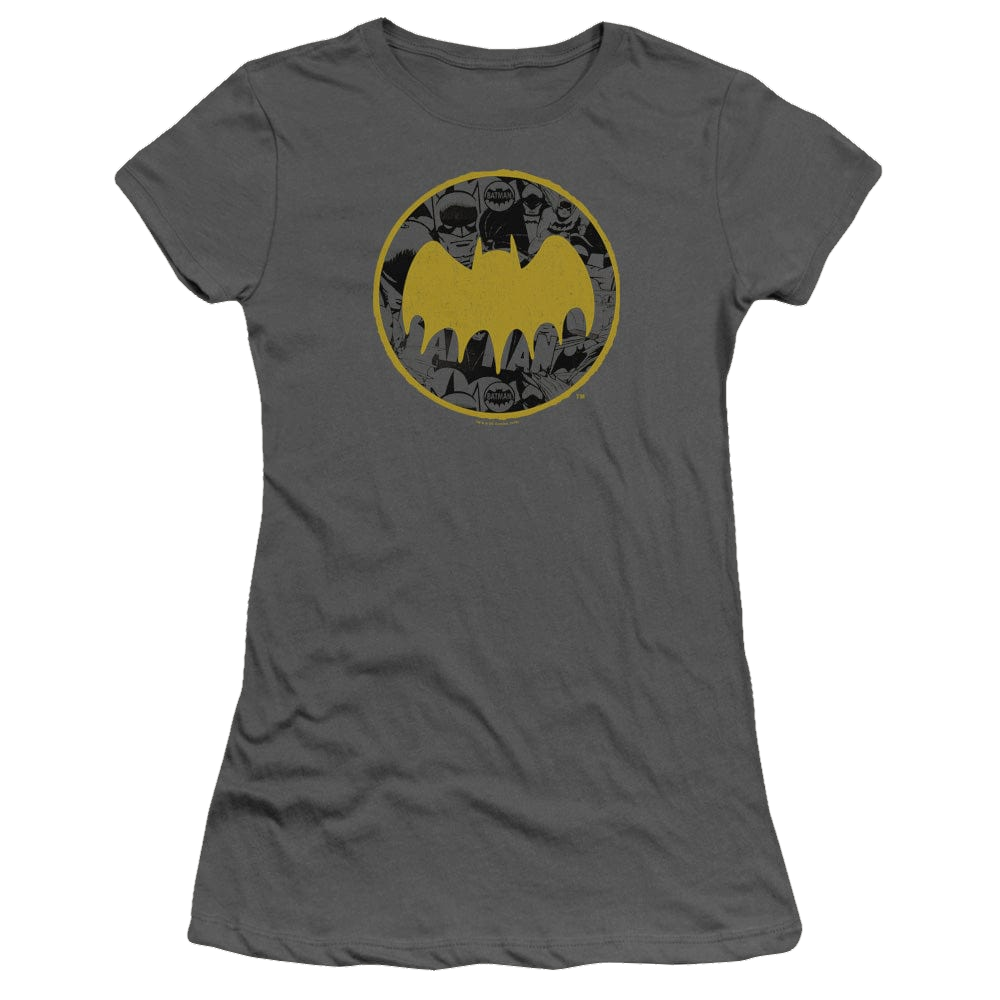 DC Batman Vintage Symbol Collage - Juniors T-Shirt Juniors T-Shirt Batman