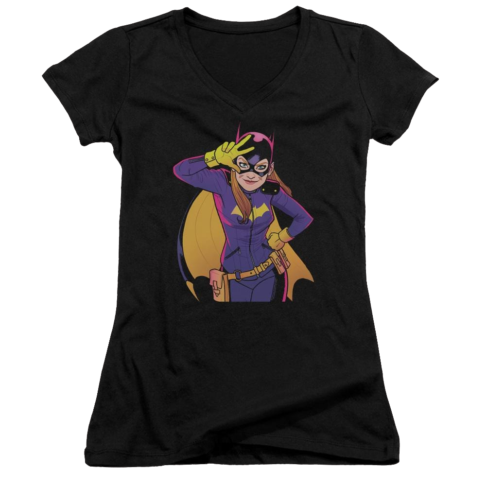 Batman Batgirl Moves - Juniors V-Neck T-Shirt Juniors V-Neck T-Shirt Batman