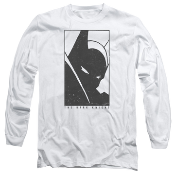 White men's long sleeve t-shirt with Batman An Icon graphic