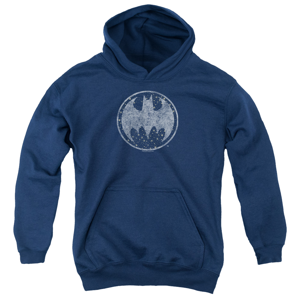 DC Batman Starry Night Shield - Youth Hoodie Youth Hoodie (Ages 8-12) Batman