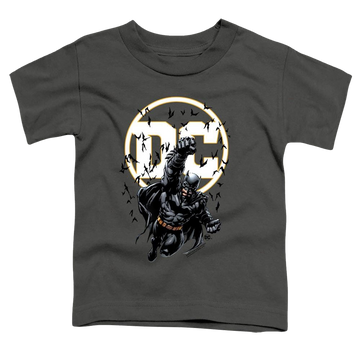 Charcoal toddler t-shirt with Dc Batman Batman Dc graphic
