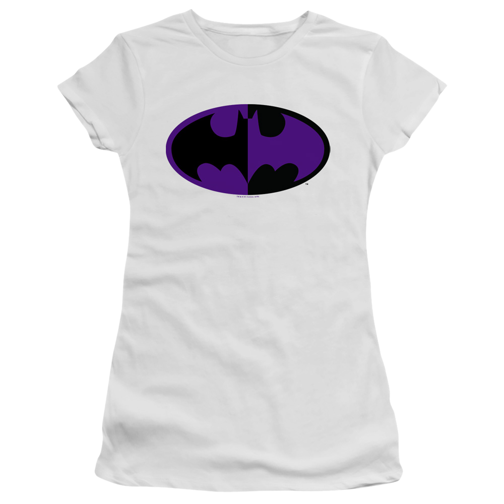 Dc Batman Split Symbol - Juniors T-Shirt Juniors T-Shirt Batman