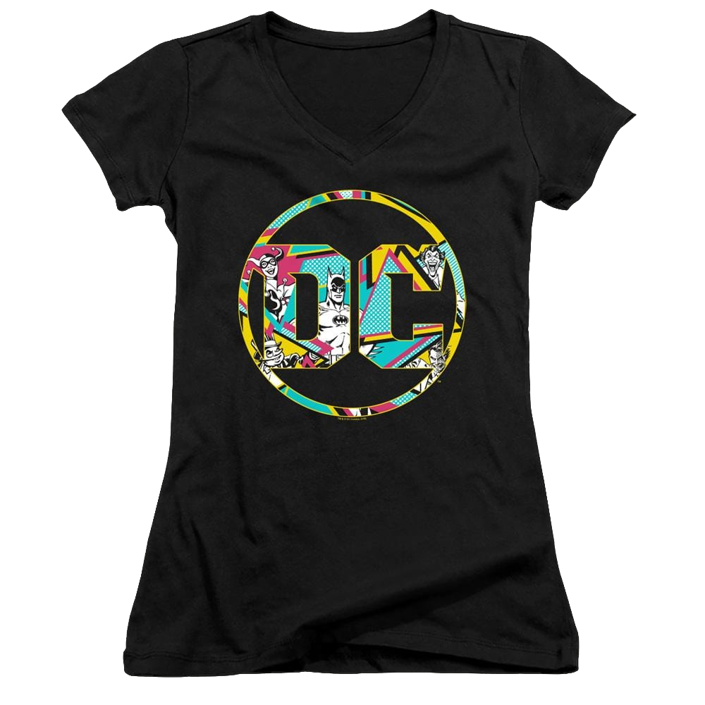 Dc Batman 80S Bat Logo - Juniors V-Neck T-Shirt Juniors V-Neck T-Shirt Batman