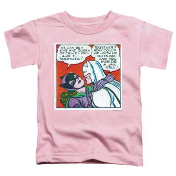 Pink toddler t-shirt with Dc Batman Jail Cell graphic