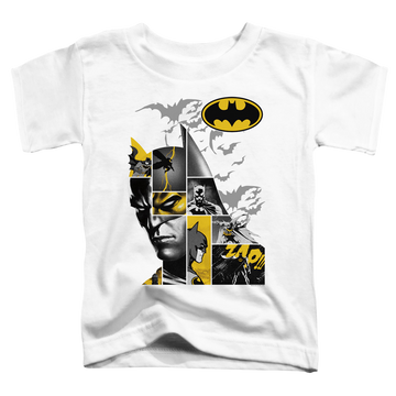 White toddler t-shirt with Dc Batman Long Live graphic