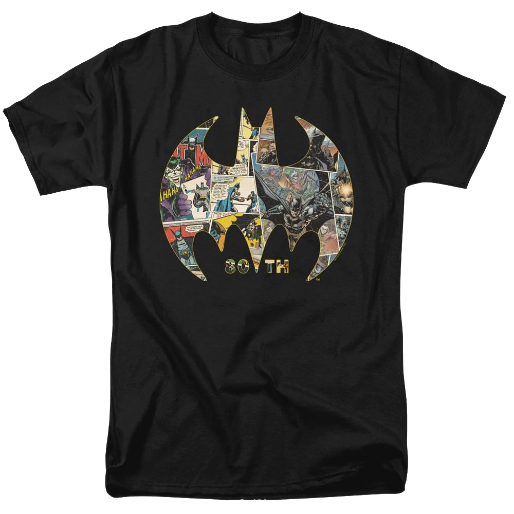 Dc Batman 80Th Shield - Men's Regular Fit T-Shirt Men's Regular Fit T-Shirt Batman