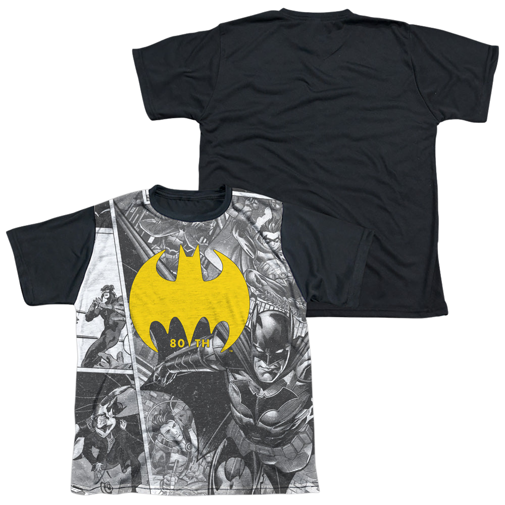DC Batman Collage - Youth Black Back T-Shirt Youth Black Back T-Shirt (Ages 8-12) Batman